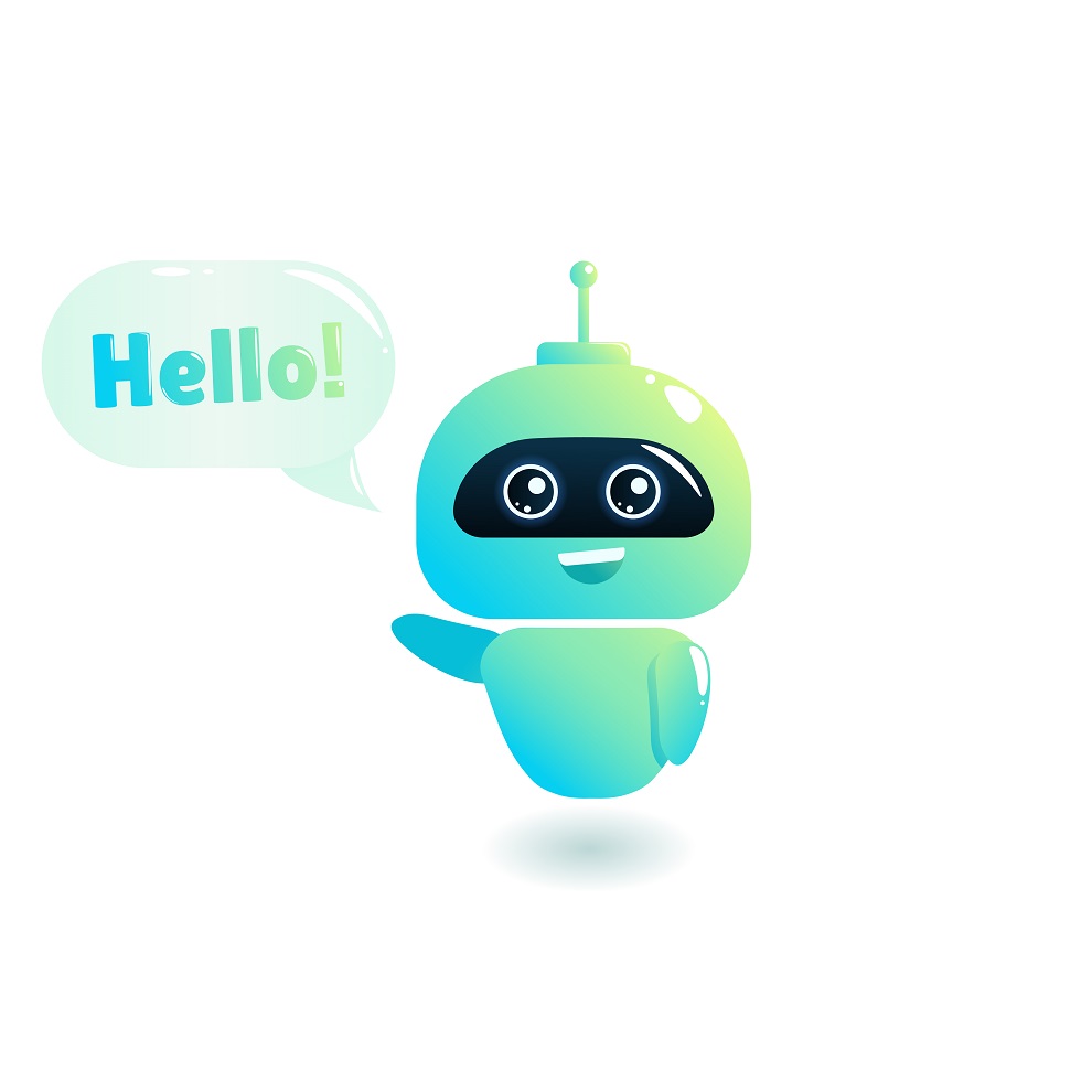 Cute bot say users Hello